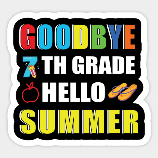 Goodbye 5th grade hello summer Sticker